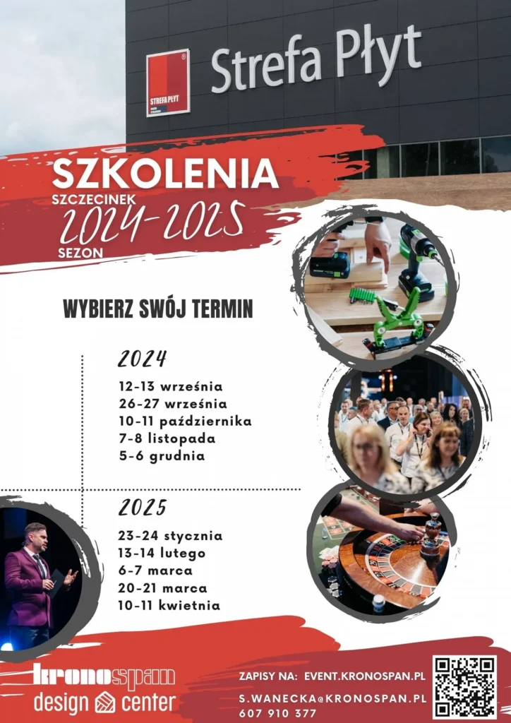 Terminy szkoleń w centrum wystawniczym Kronospan w Szczecinku